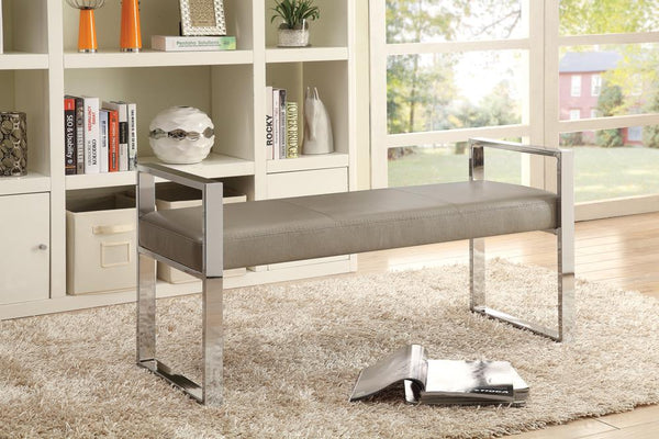 G500434 Contemporary Chrome and Champagne Bench
