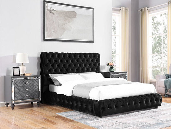 Flory Q. Headboard/Footboard -Black