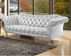 Acme Furniture Dixie Sofa in Metallic Silver 52780