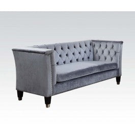 Acme Honor Loveseat in Blue-Gray Velvet 52786