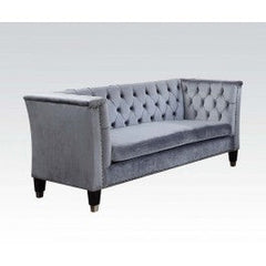 Acme Honor Loveseat in Blue-Gray Velvet 52786