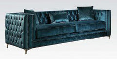 Acme Gillian Sofa in Dark Teal Velvet 52790
