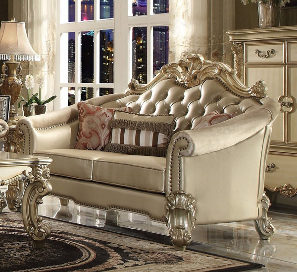 Acme Dresden Loveseat in Gold Patina 53121