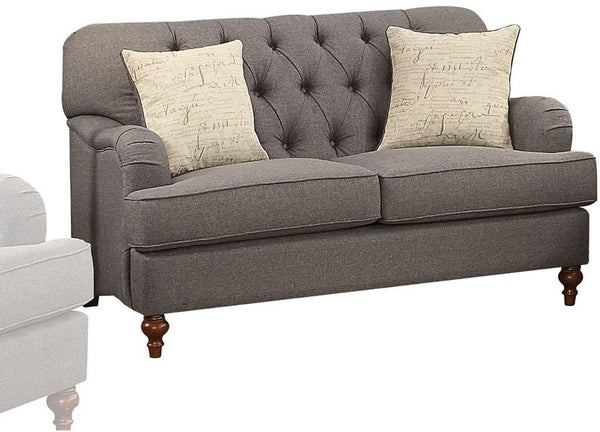 Acme Furniture Alianza Loveseat in Dark Gray 53691