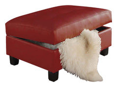 Acme Kiva Ottoman with Storage in Red 51187