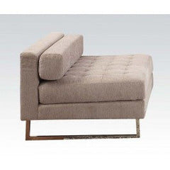 Acme Sampson Armless Chair in Beige Fabric 54183