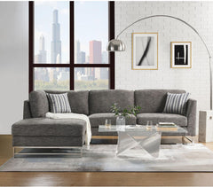 Acme Furniture Varali Sectional Sofa in Gray Linen 54555