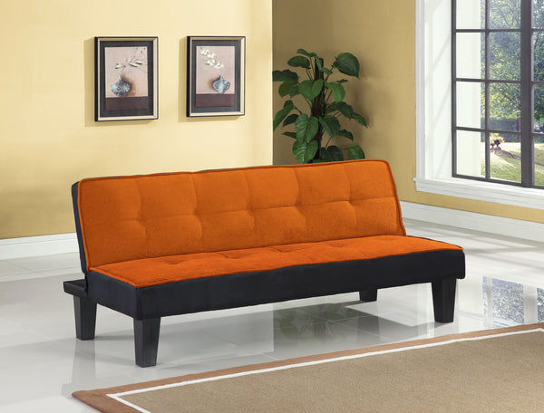 Hamar Orange Flannel Fabric Adjustable Sofa