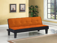 Hamar Orange Flannel Fabric Adjustable Sofa