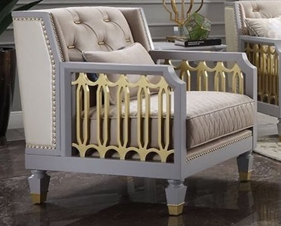 Acme Furniture House Marchese Living Room Chair in White 58867