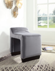Alford Gray Flannel Ottoman