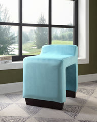 Alford Blue Flannel Ottoman