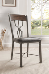 Acme Furniture Lynlee Side Chair in Espresso and Dark Bronze (Set of 2) 60017