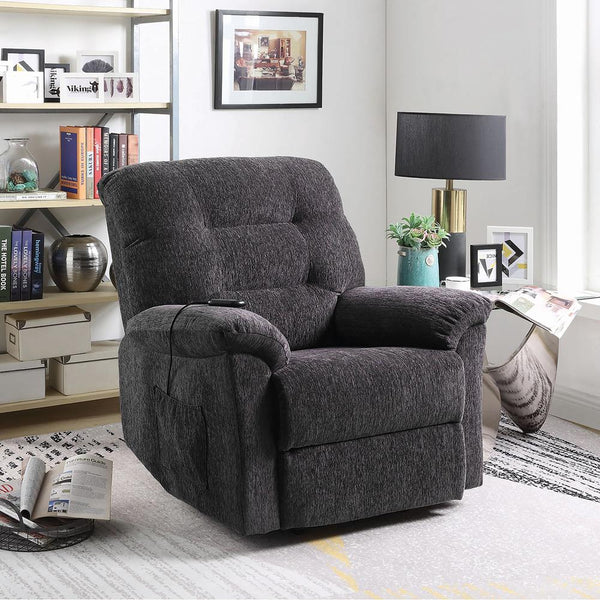 G601015 Casual Dark Grey Power Lift Recliner