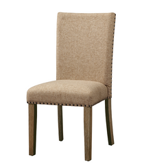 Nathaniel Fabric & Maple Side Chair , Padded Back