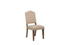 Maurice Khaki Linen & Antique Oak Side Chair
