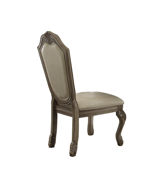 Chateau De Ville PU & Antique White Side Chair