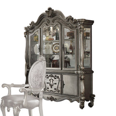 Versailles Antique Platinum Hutch & Buffet