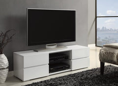 G700825 Contemporary Glossy White TV Console