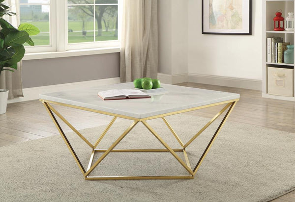 G700846 Modern White Coffee Table