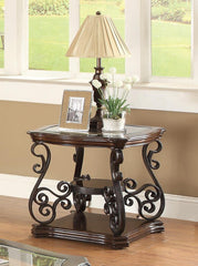 Occasional Traditional Dark Brown End Table