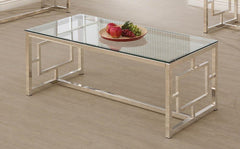 G703738 Occasional Contemporary Nickel Coffee Table