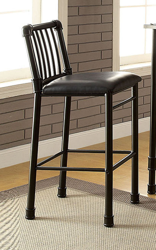 Acme Furniture Caitlin Bar Chair in Black (Set of 2) 72032