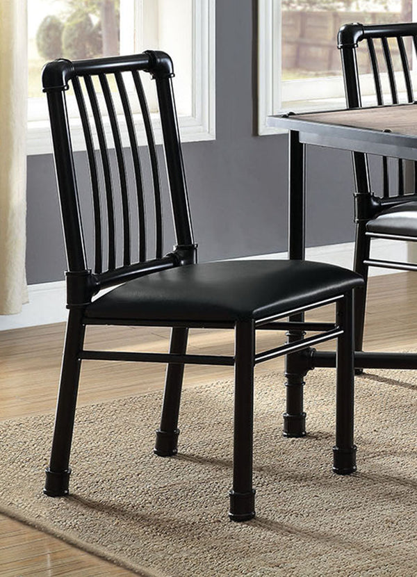 Acme Furniture Caitlin Side Chair in Black (Set of 2) 72037