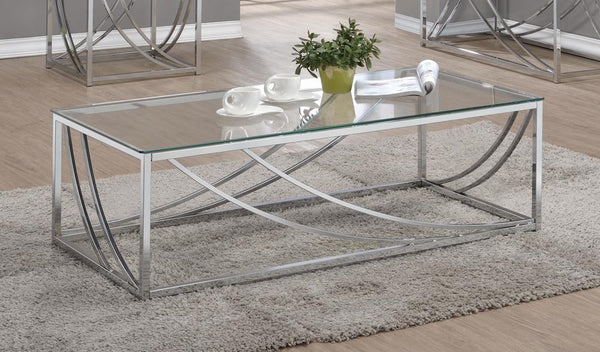 G720498 Contemporary Chrome Coffee Table