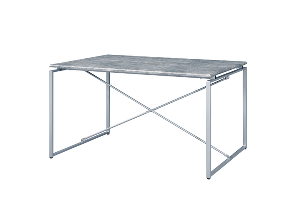 Jurgen Faux Concrete & Silver Dining Table
