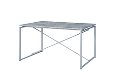 Jurgen Faux Concrete & Silver Dining Table