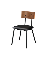 Jurgen PU, Oak & Black Side Chair