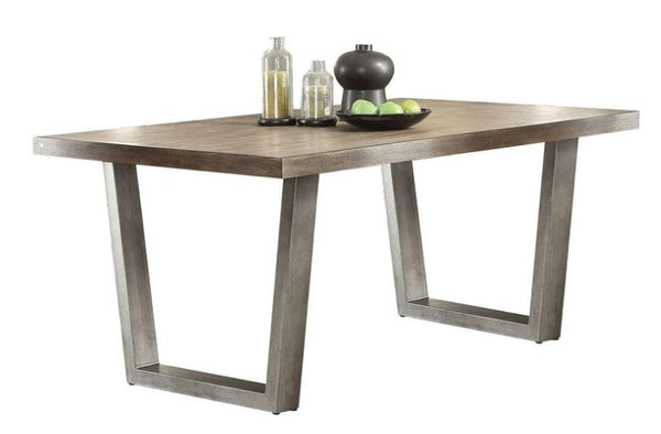 Acme Lazarus Dining Table in Gray 73110