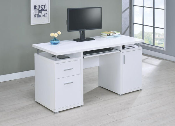 G800108 Contemporary White Computer Desk