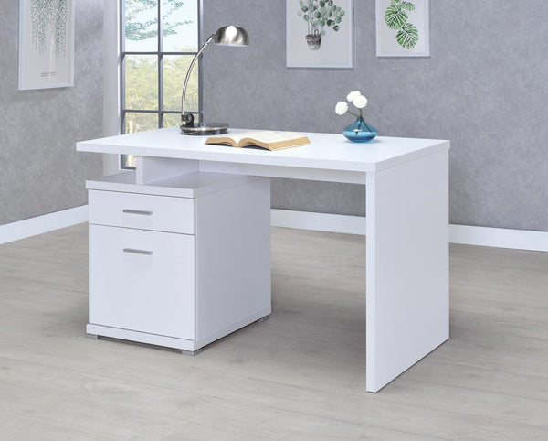 G800110 Contemporary White Executive Desk