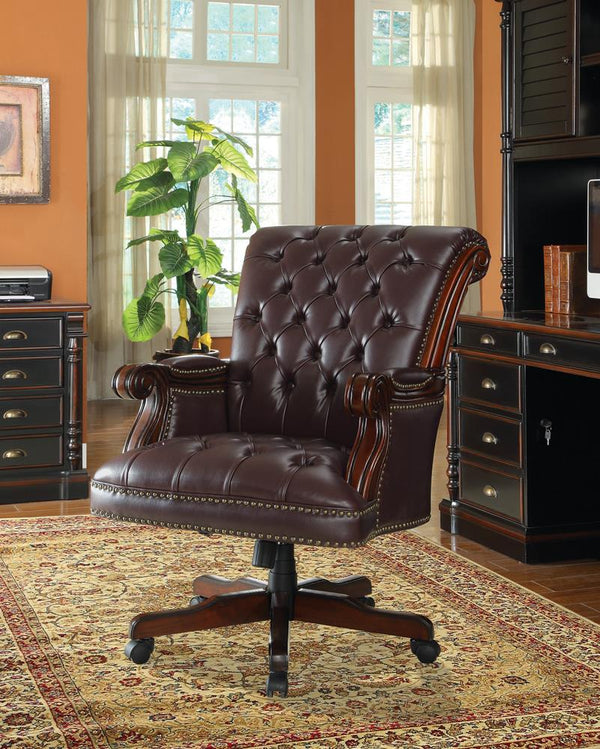 G800142 Transitional Dark Brown Office Chair