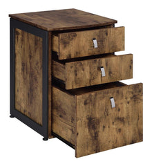 Estrella Industrial Antique Nutmeg File Cabinet