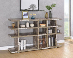 Rustic Salvaged Cabin Low-Profile Bookcase