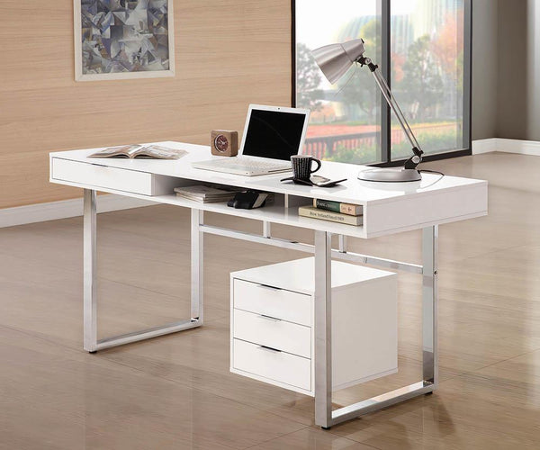 G800897 Contemporary White Writing Desk