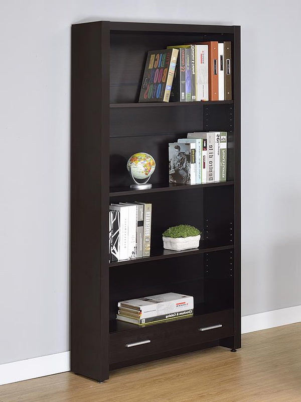 Skylar Contemporary Cappuccino Bookcase