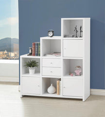 G801169 Contemporary White Bookcase