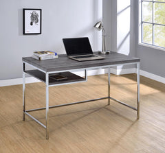 G801271 Contemporary Weathered Grey Writing Desk