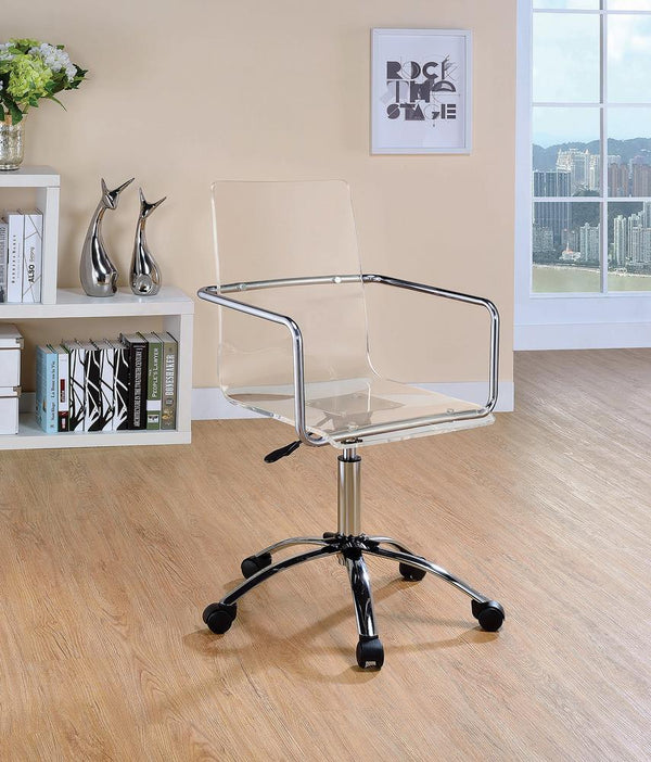 G801436 Contemporary Clear Acrylic Office Chair