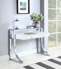 G802141 Contemporary Glossy White Writing Desk