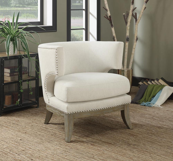 G902559  Contemporary White Accent Chair