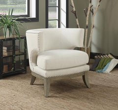 G902559  Contemporary White Accent Chair