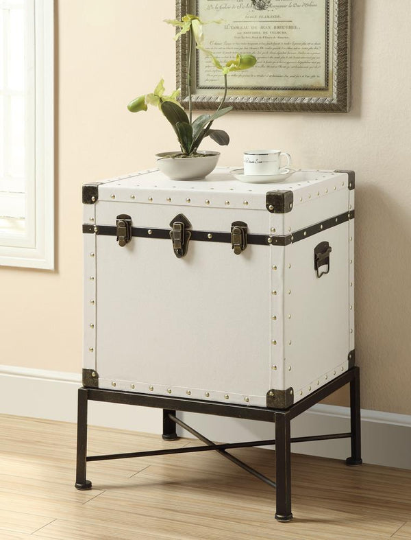 Traditional White Accent Cabinet