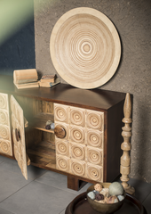 Milady Natural & Cherry Console Table