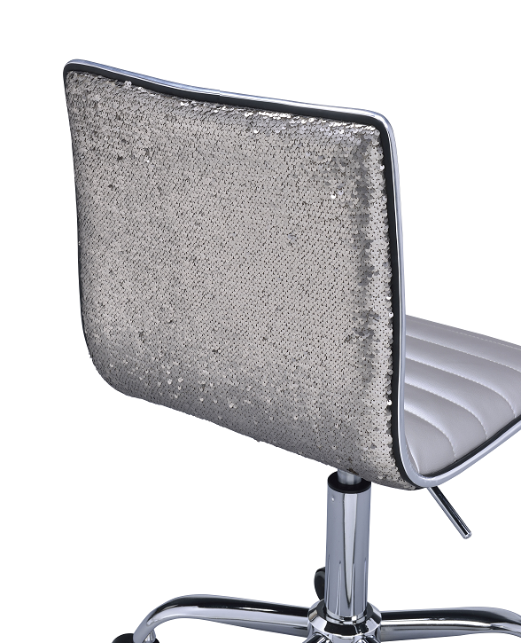 Alessio Silver PU & Chrome Office Chair