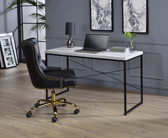 Jurgen Antique White & Black Desk